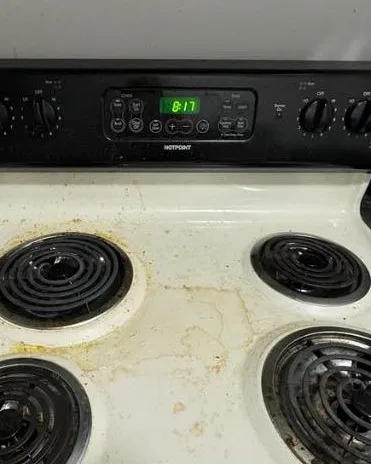 Stovetop before cleaning